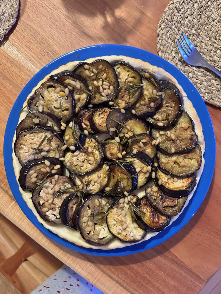 idée de recette
tarte aubergine pignon romarin
