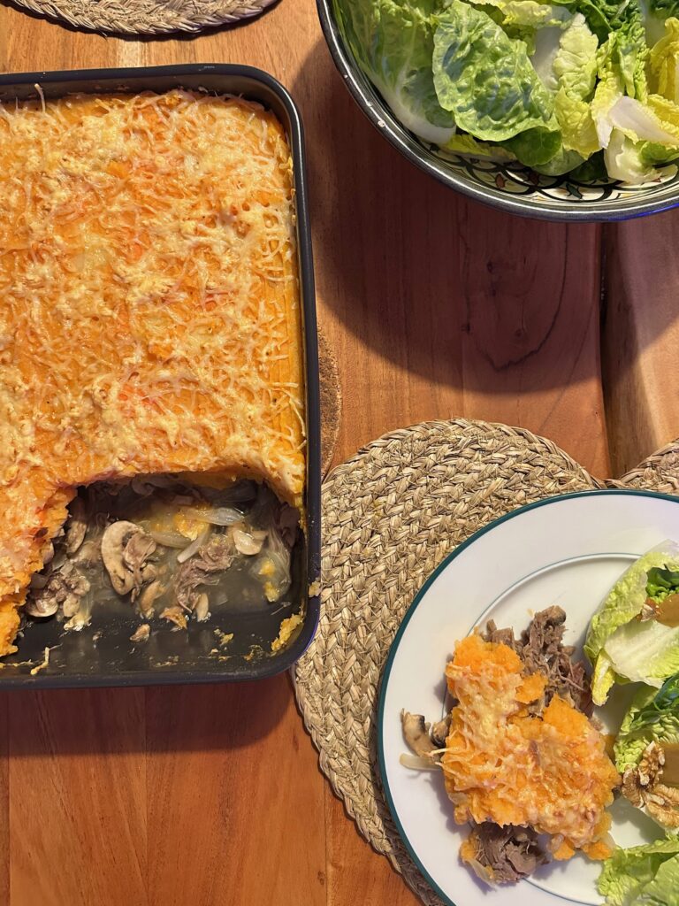 parmentier de canard 
patate douce et carotte
idée de recette
